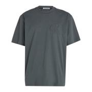 Calvin Klein Jeans Applique Tee Shirt Gray, Herr