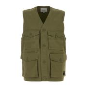 Carhartt Wip Bomull Twill Unity Vest Jacka Green, Herr