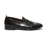 Green George Handgjorda Läder Loafer Skor Black, Herr