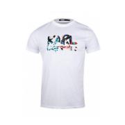 Karl Lagerfeld Avslappnad Bomull T-shirt White, Herr