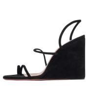 Amina Muaddi Pre-owned Pre-owned Mocka sandaler Black, Dam