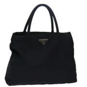 Prada Vintage Pre-owned Nylon handvskor Black, Dam