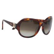 Salvatore Ferragamo Pre-owned Pre-owned Plast solglasgon Brown, Dam