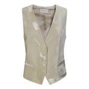 P.a.r.o.s.h. Stiliga Gilet Cases för Kvinnor Beige, Dam