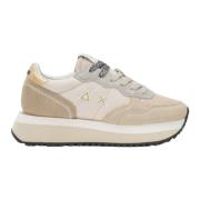 Sun68 Casual Vita Platta Skor Beige, Dam