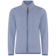 Skovhuus Blå Jacquard Dragkedja Cardigan Jacka Blue, Dam