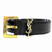 Yves Saint Laurent Vintage Pre-owned Laeder skrp Black, Herr