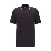 Hugo Boss Randig Regular Fit Pikétröja Black, Herr