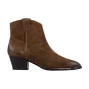 ASH Bruna Mocka Ankelboots med 5cm Klack Brown, Dam