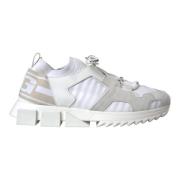 Dolce & Gabbana Vit Mesh Sorrento Trekking Sneakers Herr Skor White, H...