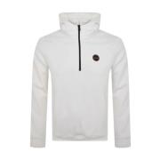 Napapijri Badge Dragkedja Sweatshirt White, Herr