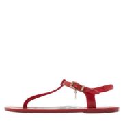 Burberry Vintage Pre-owned Tyg sandaler Red, Dam