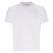 Valentino Garavani Vit Bomull Logo T-shirt Italien White, Herr