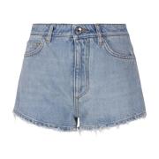 Dolce & Gabbana Ljus Denim Shorts med Sidofickor Blue, Dam