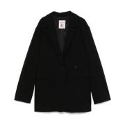 Semicouture Elegant Svart Blazer Black, Dam