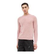 Dries Van Noten Ullblandning Crewneck Sweater Pink, Herr