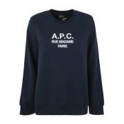 A.p.c. Marine Sweat Tina Stilfull Sweatshirt Blue, Dam