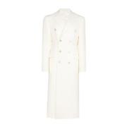 Wardrobe.nyc Off White Double Breasted Coat Beige, Dam