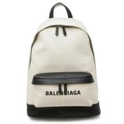 Balenciaga Vintage Pre-owned Canvas axelremsvskor Beige, Dam