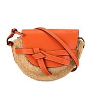 Loewe Pre-owned Pre-owned Raffia axelremsvskor Beige, Dam