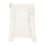 Giuseppe Di Morabito Alpaca-Merino Sweater White, Dam