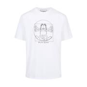 Iceberg Vitruvian Garfield Print T-shirt White, Herr