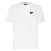 Emporio Armani Vit Bomull T-shirt Rund Hals Korta ärmar White, Herr