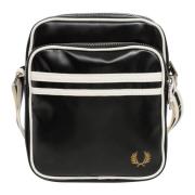 Fred Perry Stilig Crossbodyväska med Justerbar Rem Black, Herr