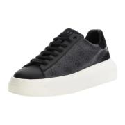 Guess Svarta Sneakers 4G Logo Mocka Insatser Black, Herr