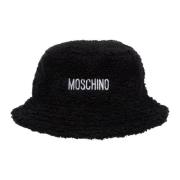 Moschino Enkel Logo Broderad Hatt Black, Dam