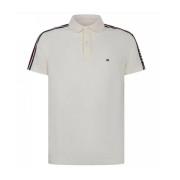 Tommy Hilfiger Global Stripe Monotype Polo Shirt Beige, Herr