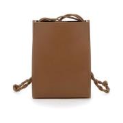 Jil Sander Brun Crossbody-väska med Präglat Logotyp Brown, Herr