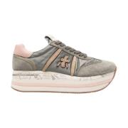 Premiata Grön Mesh Panel Sneakers Multicolor, Dam