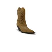 Toral Tan Suede Ankelboots Ss24 Green, Dam