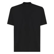 Giuliano Galiano Svart Bomull T-shirt Rund Krage Black, Herr