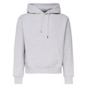 Jacquemus Broderad Logga Hoodie i Grå Bomull Gray, Herr