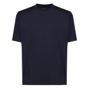 Giuliano Galiano Blå Rund Hals T-shirt Made in Italy Blue, Herr