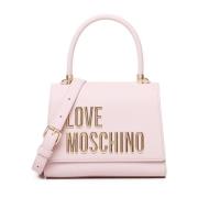 Love Moschino Rosa Ecoleather Handväska med Axelrem Pink, Dam