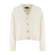 Fabiana Filippi Elegant Wool Cardigan White, Dam