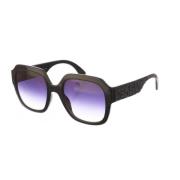 Longchamp Oval Acetat Solglasögon med UV-skydd Black, Dam