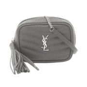 Yves Saint Laurent Vintage Pre-owned Laeder axelremsvskor Gray, Dam