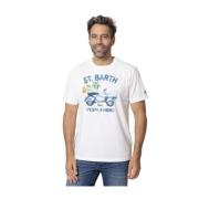 MC2 Saint Barth Vespa Friend T-shirt White, Herr