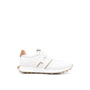 Hogan Logo Sneakers Vit/Brun Gummi Läder White, Herr