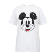 Aniye By Mickey Crew-Neck T-shirt med Studs White, Dam