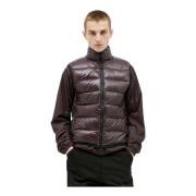 Moncler Quiltad Down Gilet med Logopatch Brown, Herr