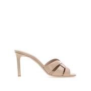 Saint Laurent Snygga Mules för Modemedvetna Kvinnor Beige, Dam