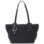 Gucci Vintage Pre-owned Canvas totevskor Black, Dam