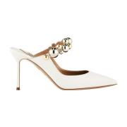 Aquazzura Eleganta Mullar i Midnattsblå White, Dam