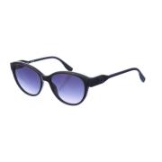 Karl Lagerfeld Oval Acetat Solglasögon med UV-skydd Black, Dam