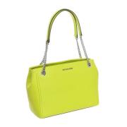 Michael Kors Elegant Axelväska med Flera Fack Green, Dam